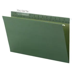 Smead Tuff Hanging Folder with Easy Slide Tab Legal Standard Green 20/Pack 64136