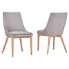 Set of 2 Sullivan Oak Mid Century Barrel Back Dining Chair Smoke - Inspire Q