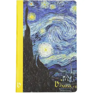 The Gifted Stationary 6-Pack A5 Impressionists Travel Pocket Softcover Journal Lined Notebook, 8.25