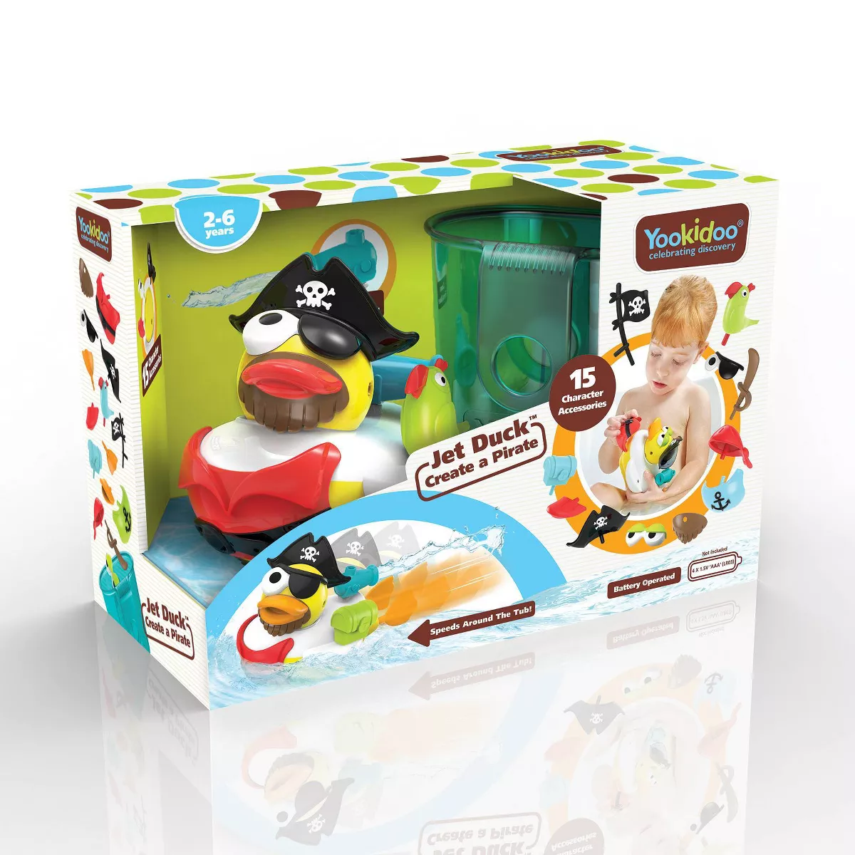 Yookidoo Jet Duck - Create a Pirate Bath Toy