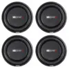 MB Quart DS1-304 1600 Watt 12 Inch Slim Shallow Automotive Subwoofers, 4 Piece