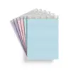 TRU RED Notepads, 8.5" x 11.75", Wide Ruled, Pastels, 50 Sheets/Pad TR57363