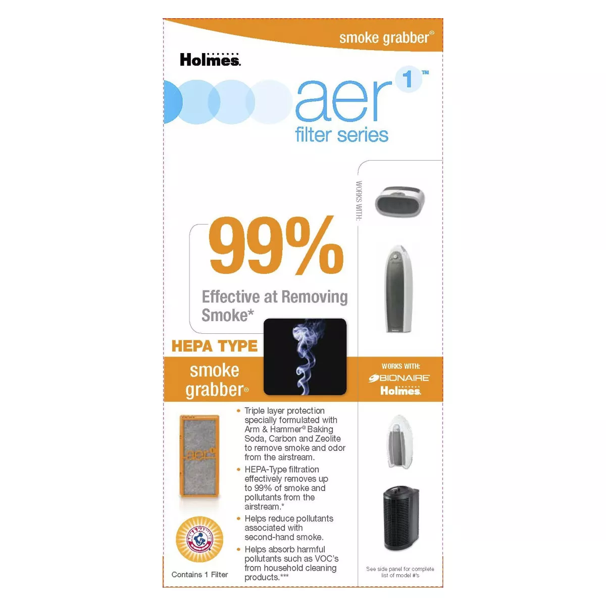 Holmes AER1 Smoke Air Purifier Filter (HAPF30AS)