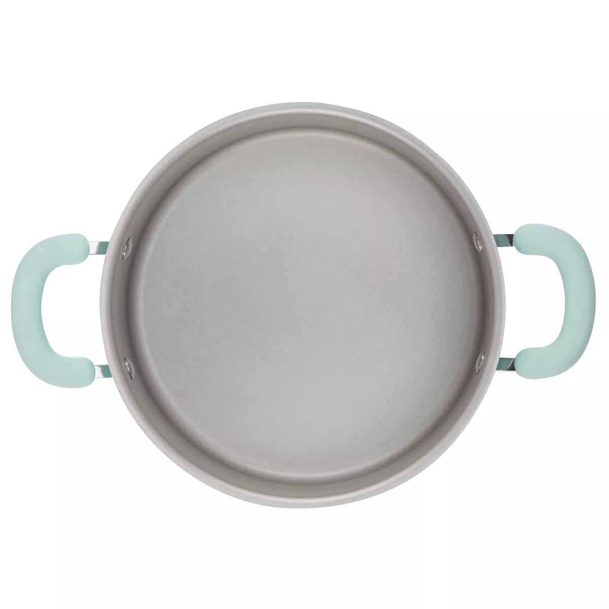 Rachael Ray Create Delicious 6qt Aluminum Nonstick Stock Pot with Lid Light Blue