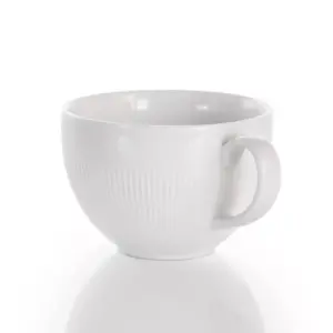 8oz 12pc Porcelain Cafe Cup and Saucer Set White - Elama