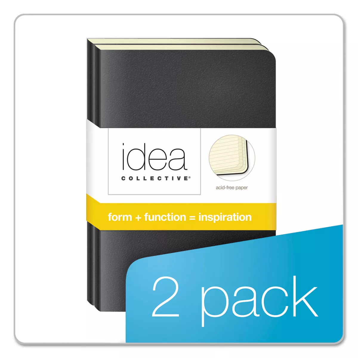 Tops Idea Collective Journal Soft Cover Side 5 1/2 x 3 1/2 Black 40 Sheets 2/PK 56877