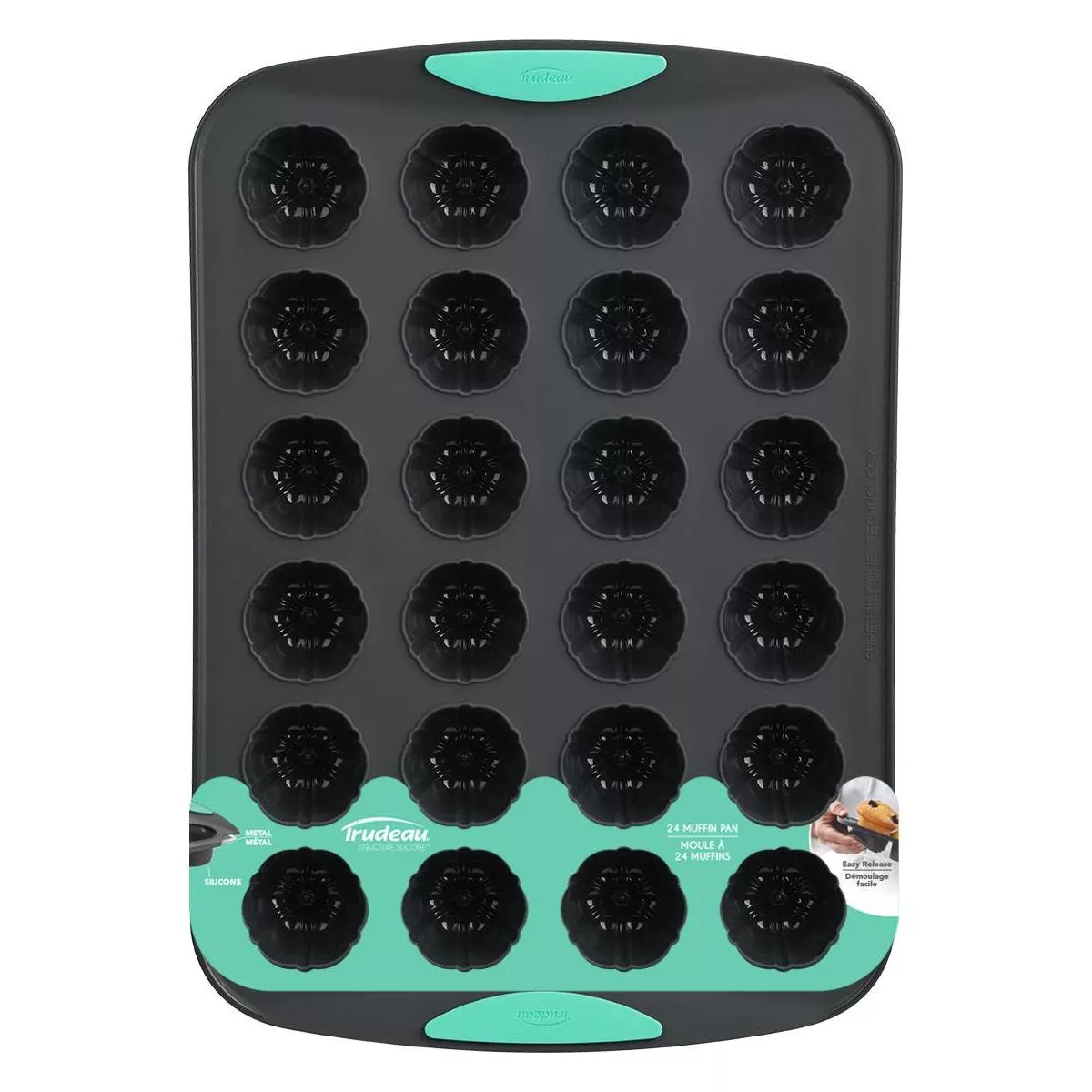 Trudeau 24ct Mini Cake Pan Mint