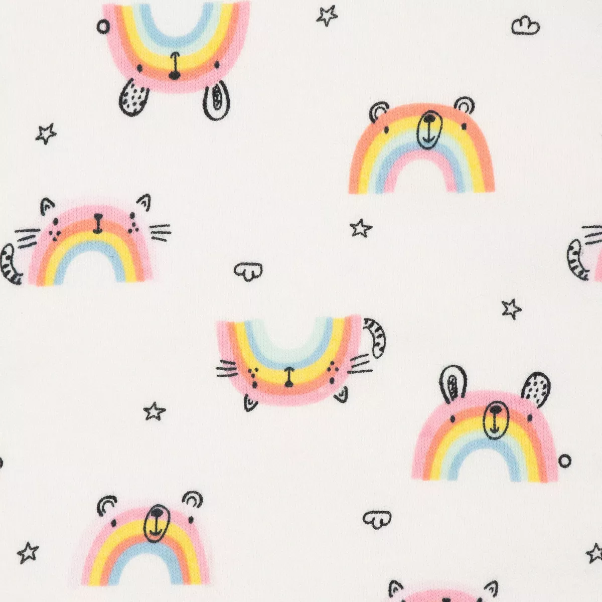 Gerber Baby Girls' 4pk Rainbow Print Interlock and Terry Burp Cloth Set - Pink