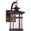 Franklin Iron Works Rustic Outdoor Wall Light LED Bronze Hanging Lantern Sconce Fixture for House Deck Porch Patio