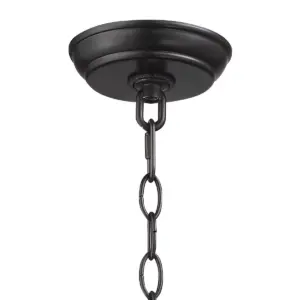 Franklin Iron Works Rustic Farmhouse Outdoor Ceiling Light Hanging Black 17
