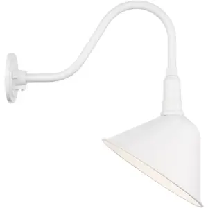 Franklin Iron Works Rustic Farmhouse Outdoor Barn Light Fixture White 18