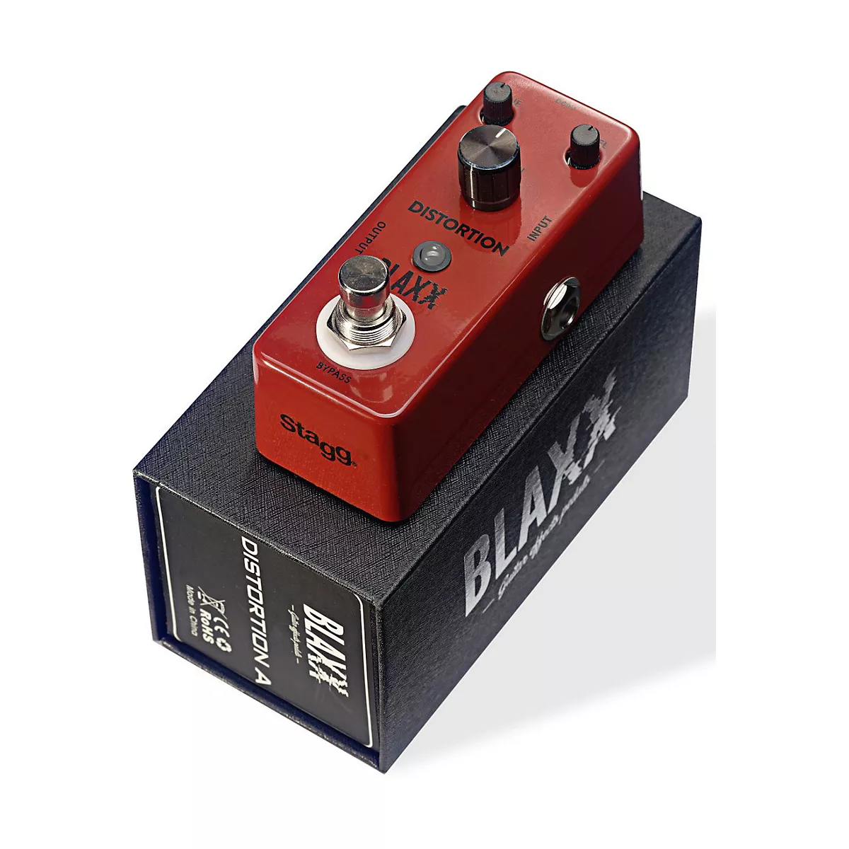 Stagg BLAXX Distortion pedal for electric guitar Red