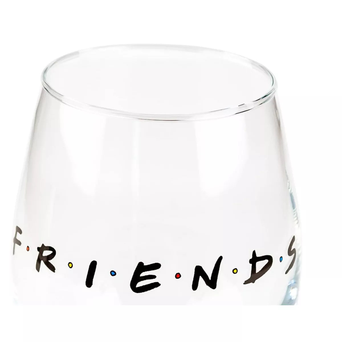 Silver Buffalo Friends Logo 20oz Stemless Wine Glass