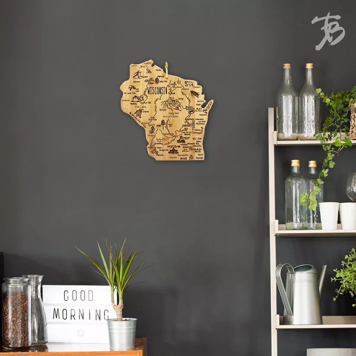Totally Bamboo Destination Wisconsin Cutting Board 13