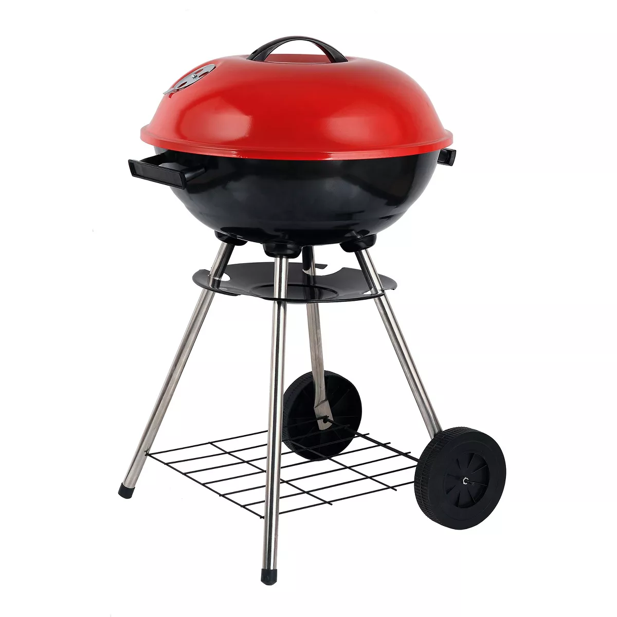 Brentwood 17” Portable Charcoal BBQ Grill, Red