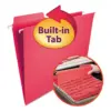 Smead FasTab Hanging File Folders Letter Red 20/Box 64096