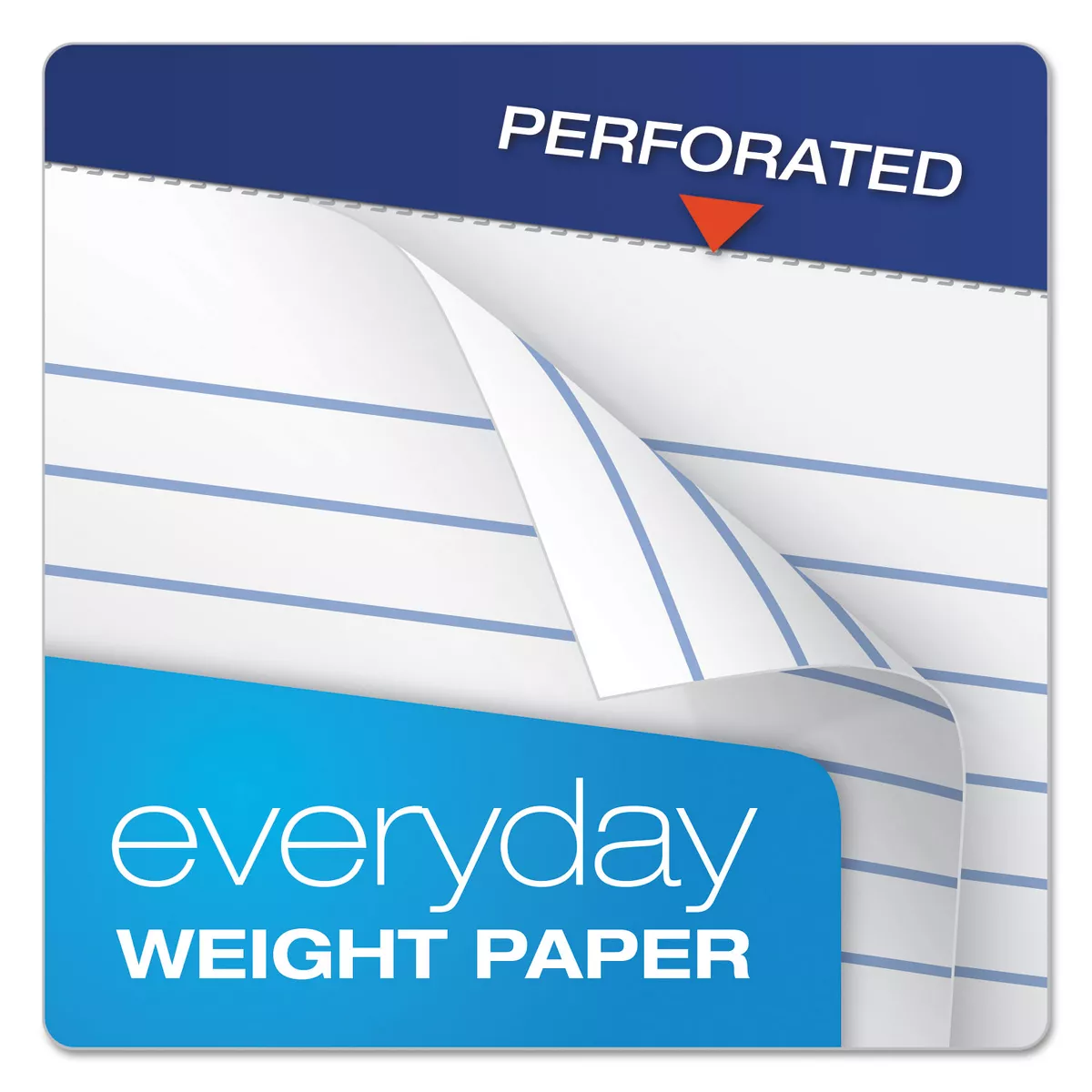 Ampad Perforated Writing Pad Narrow 3 x 5 White 50 Sheets Dozen 20208