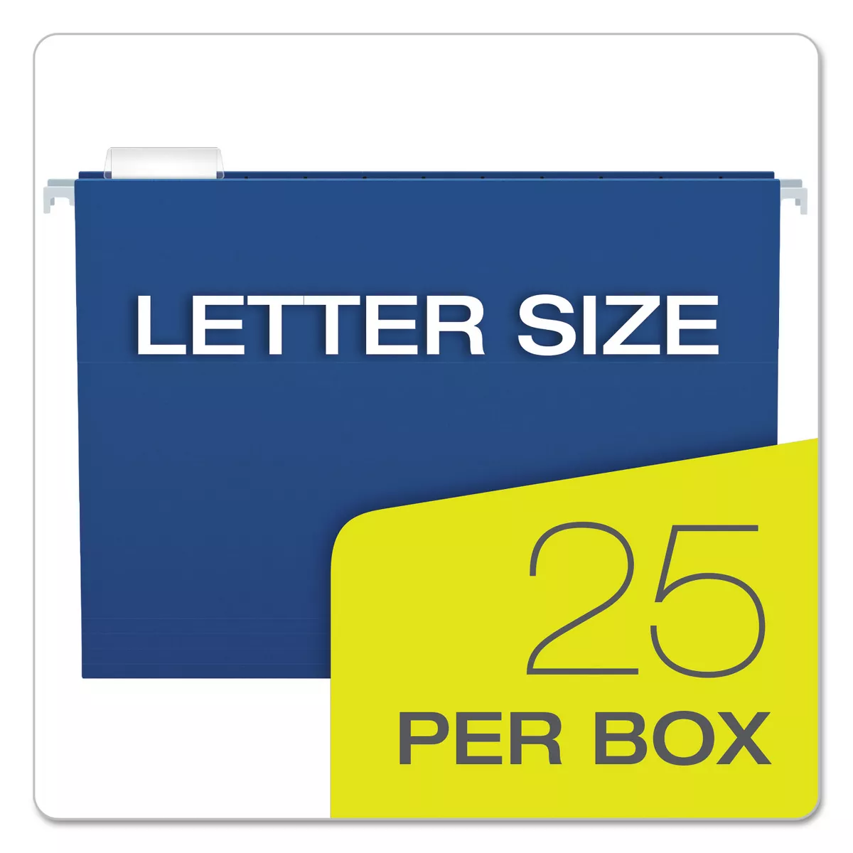 Pendaflex Essentials Colored Hanging Folders 1/5 Tab Letter Navy 25/Box 81615