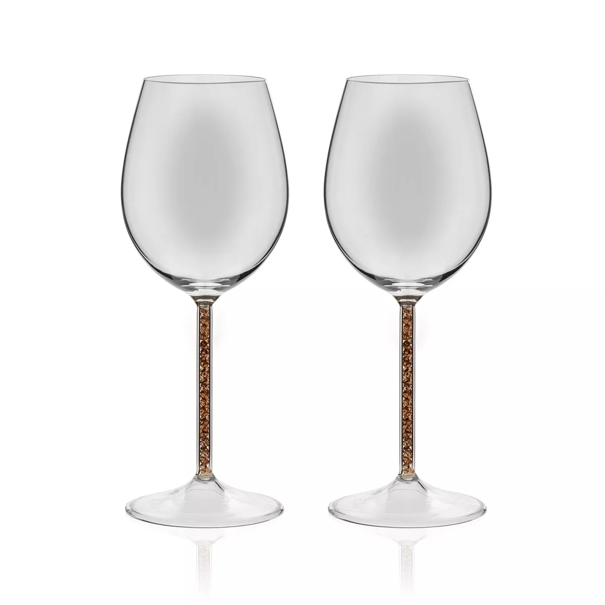Libbey Glint Gold Stem Wine Glasses 15oz - Set of 2