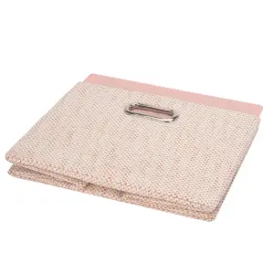 Lambs & Ivy Pink Foldable/Collapsible Storage Bin/Basket Organizer with Handles
