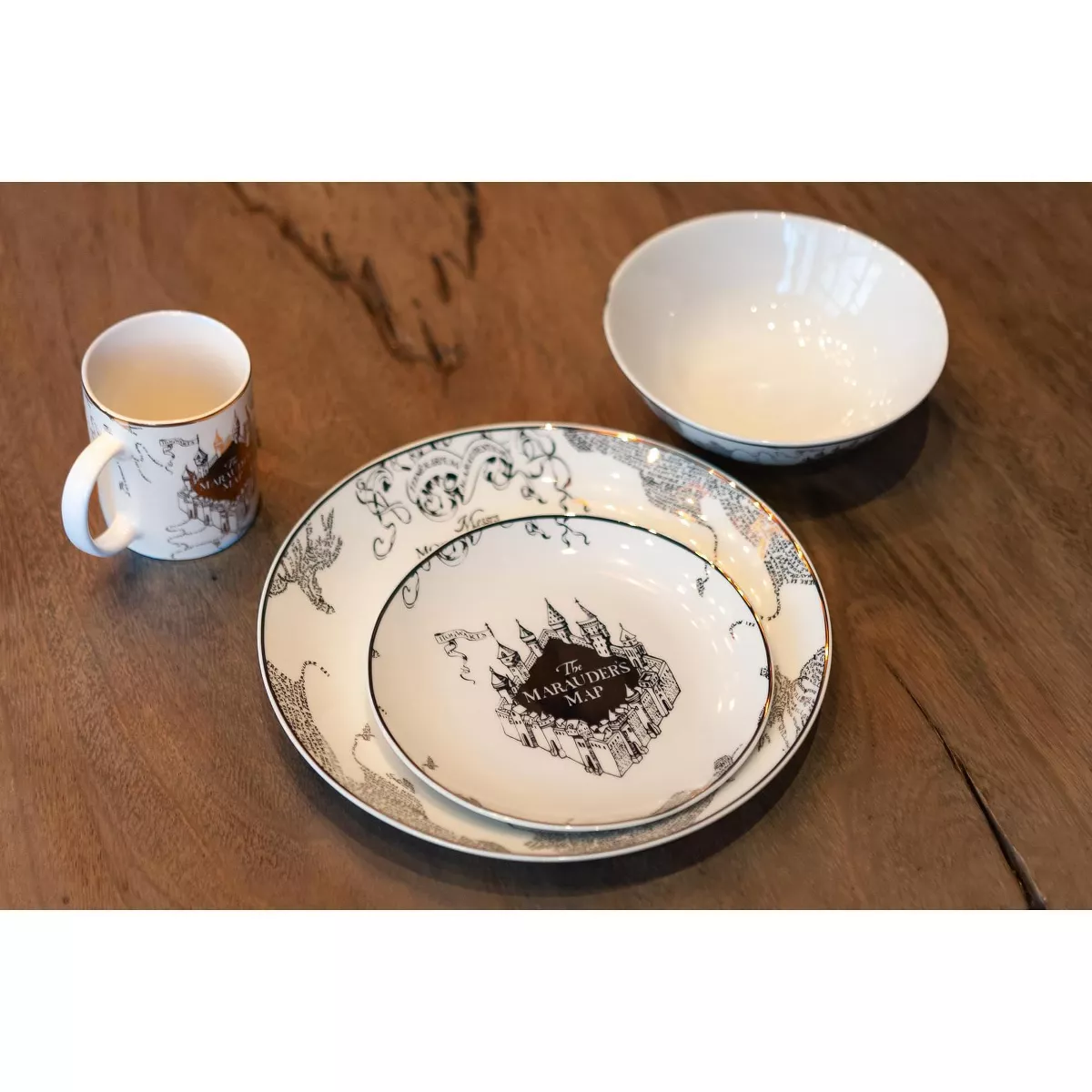 Seven20 Harry Potter Marauder's Map 4-Piece Porcelain Place Setting Set