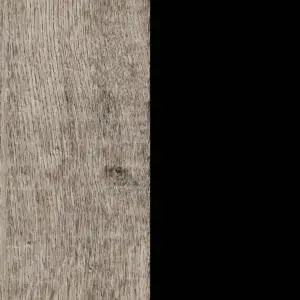 Munich Bar Cabinet with Storage Weathered Oak and Matte Black - South Shore