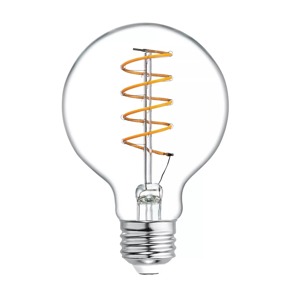General Electric VintaG25 Globe Spiral Clear LED Light Bulb White