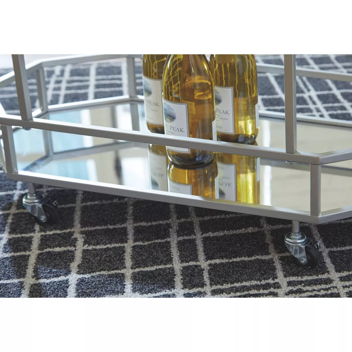 Kadinburg Bar Cart Silver Finish - Signature Design by Ashley