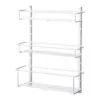 ClosetMaid Adjustable 3 Shelf Spice Rack Organizer Kitchen Pantry Storage for Cabinet Door or Wall Mount with Metal Shelves, White