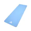 Adidas ADYG-10100GB Universal Exercise Roll Up Slip Resistant Fitness Pilates and Yoga Mat, 8mm Thick, Glow Blue