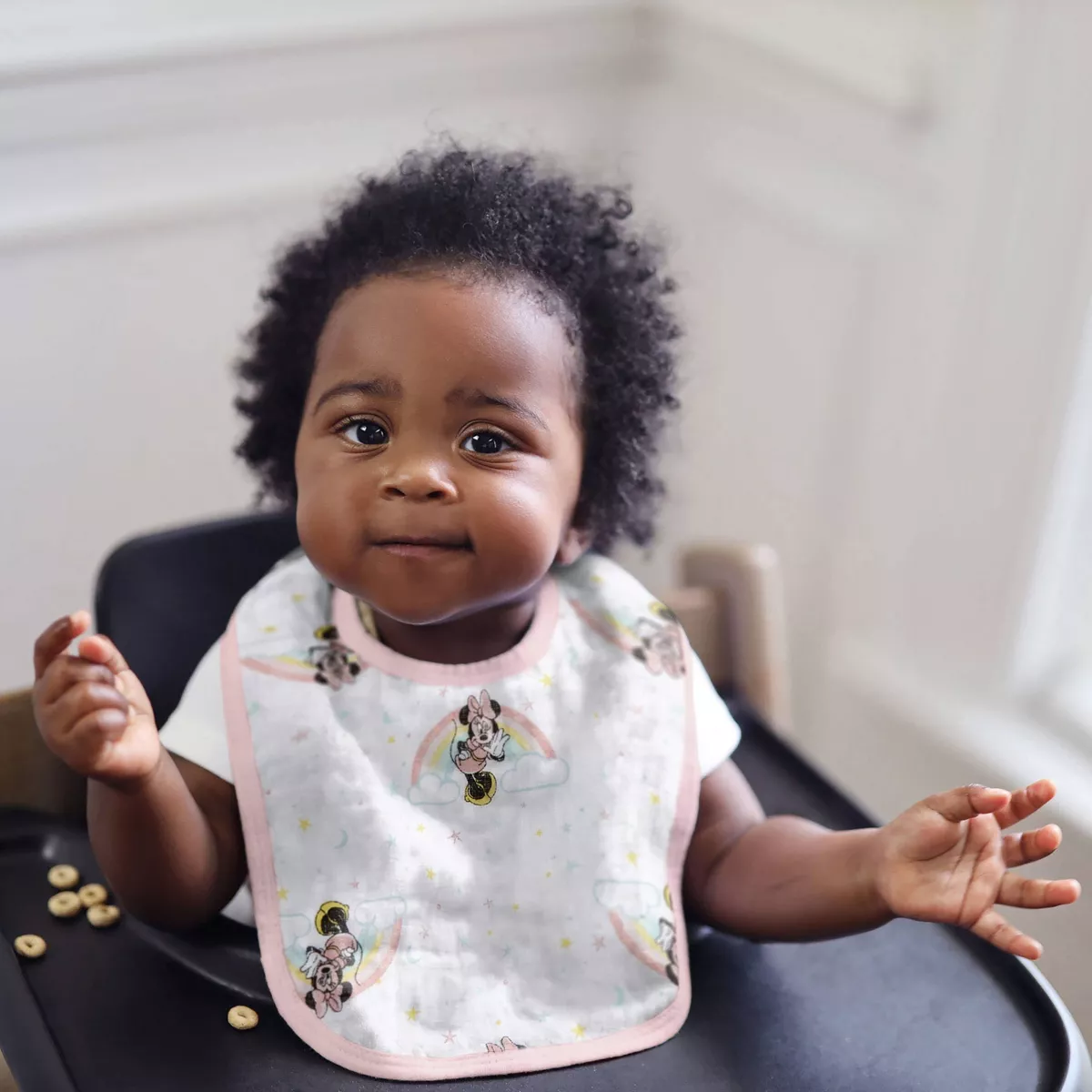 aden by aden + anais essentials 3pk Water Resistant Bib - Minnie Rainbows