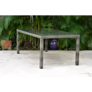 Ferry 7pc Wicker Patio Dining Set with Rectangular Table - Amazonia