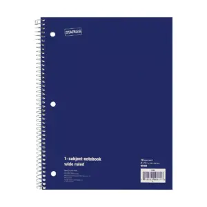 Staples 1 Subject Notebook 8