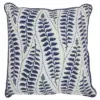 18"x18" Printed Leaves Throw Pillow Blue - Mina Victory