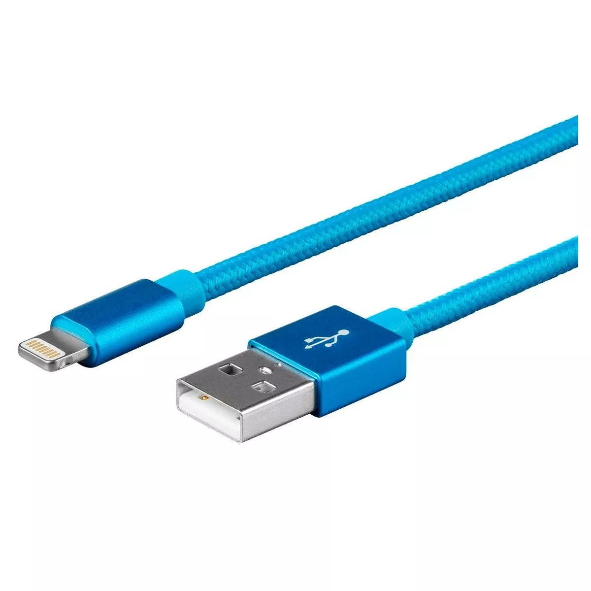 Monoprice Palette Series MFi Certified Lightning to USB Charge & Sync Cable, 3ft Blue