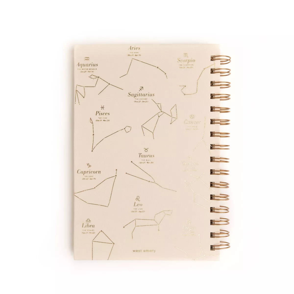 1 Subject College Ruled Zodiac Spiral Notebook 5.75