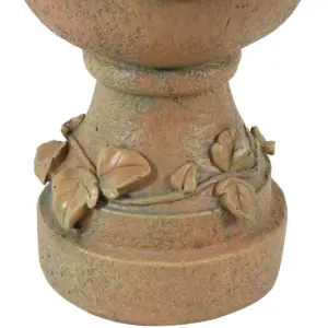 Sunnydaze Vintage Vine and Leaf Indoor/Outdoor Column-Style Gazing Globe Stand for Stemless Gazing Globes - 12