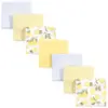 Hudson Baby Infant Girl Cotton Flannel Receiving Blankets Bundle, Lemons, One Size