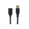 Monoprice USB 3.0 Type-A Male to Type-A Female Extension Cable - 3 Feet - Black | Use with PlayStation, Xbox, Oculus VR, USB Flash Drive, Card Reader,