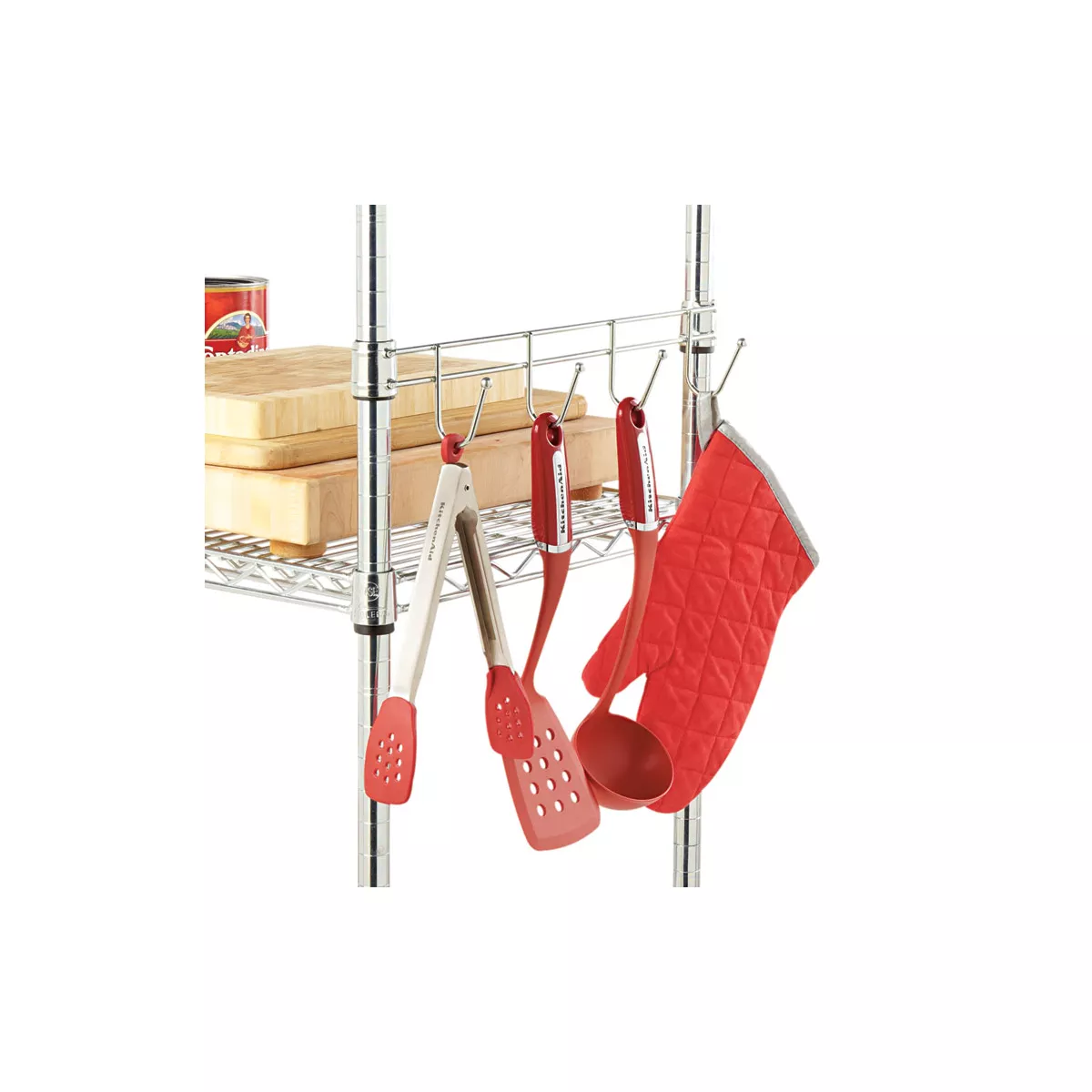 Alera Hook Bars For Wire Shelving, Five Hooks, 24