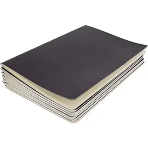 Paper Junkie 12-Pack Journal Bulk, Black Kraft Paper Cover Lined Notebook, A5 Sized, 5.5