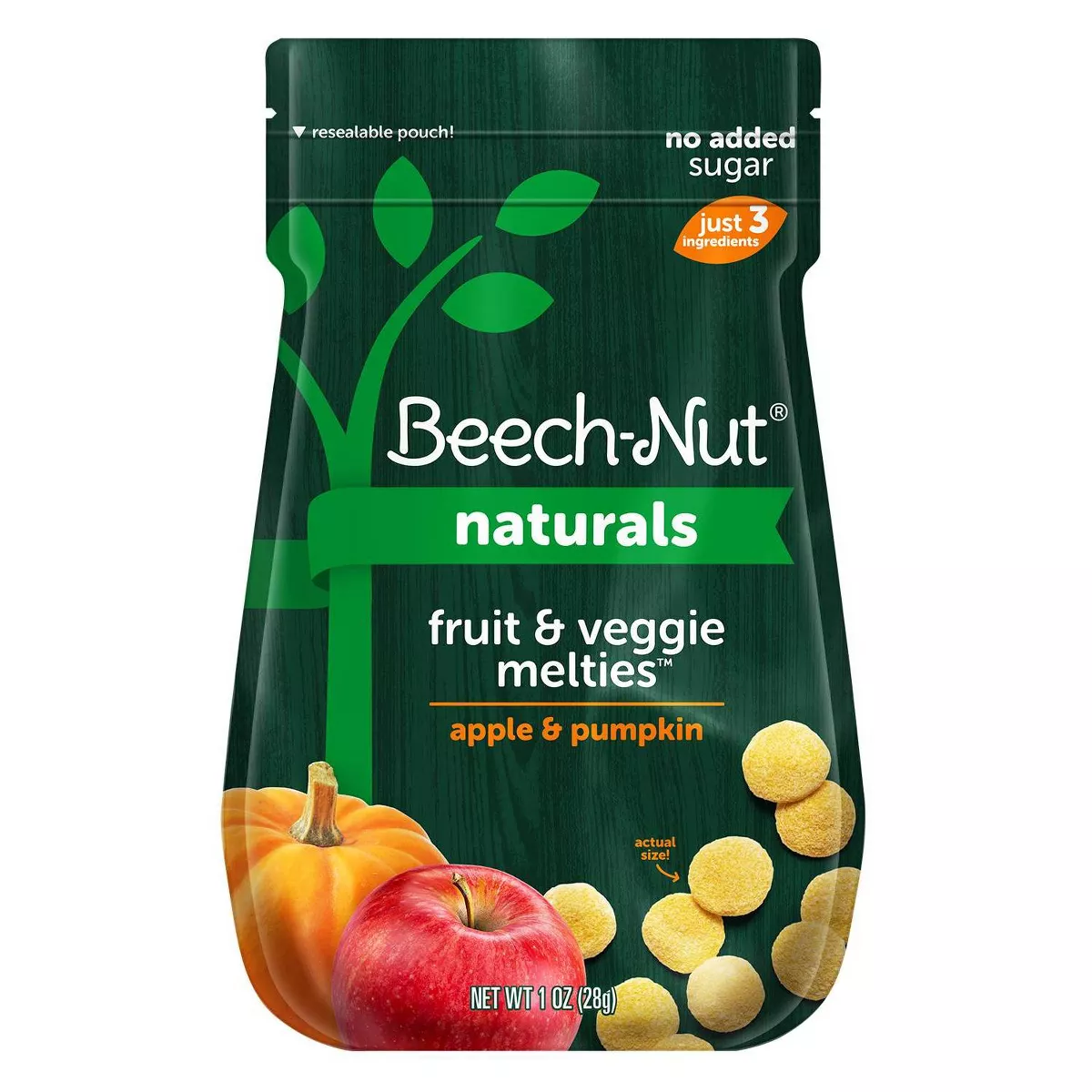 Beech-Nut Toddler Snack Apple & Pumpkin Melties - 1oz
