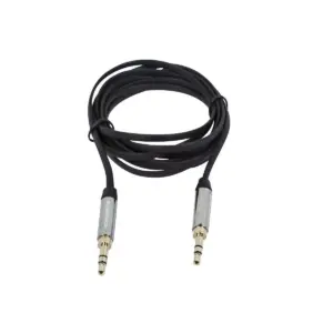 Monoprice Audio Cable - 3 Feet - Black | 3.5mm Stereo Male Plug to 3.5mm Stereo Male Plug, Gold Plated