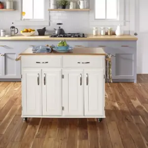 Dolly Madison White Kitchen Cart White - Home Styles