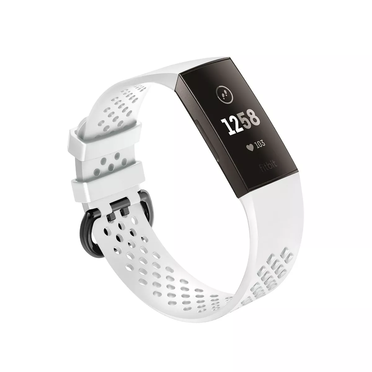 Insten Soft TPU Rubber Replacement Band For Fitbit Charge 4 & Charge 3, White