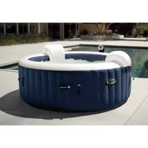 Intex Pure Spa Inflatable 4 Person Hot Tub and Battery LED Multi Color Light