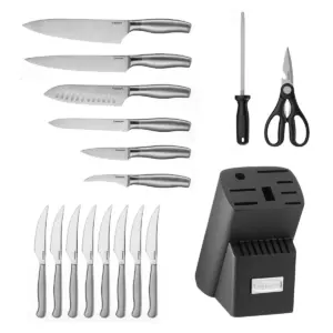 Cuisinart Artiste 17pc Stainless Steel Cutlery Block Set - C77SS-17P