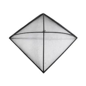 Sunnydaze Outdoor Heavy-Duty Steel Mesh Square Camp Fire Pit Spark Screen Lid with Grabber Ring Top - 36
