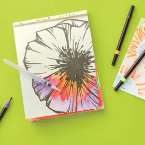 24pg Watercolor Coloring Book Set Floral and Fauna - Mondo Llama™