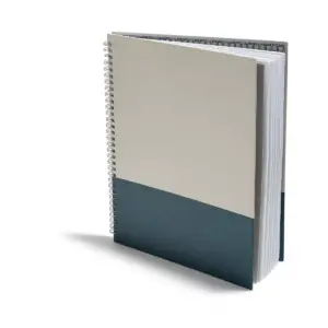 TRU RED Large Hard Cover Ruled Notebook, Gray/Teal TR55738